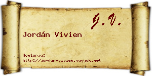 Jordán Vivien névjegykártya