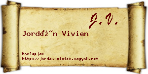 Jordán Vivien névjegykártya